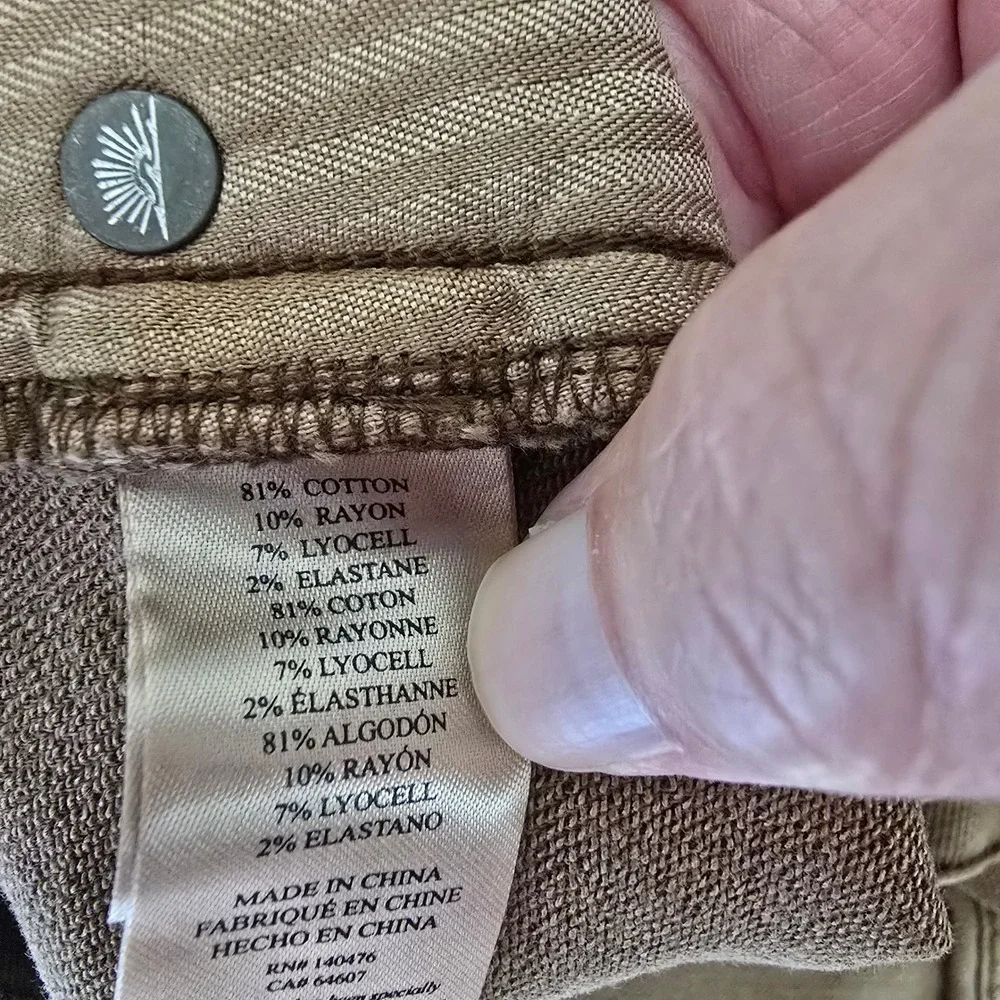 Faherty Stretch Terry 5-Pocket Pants Mens 42x32 Brown Garment Dyed MBF2310 NEW